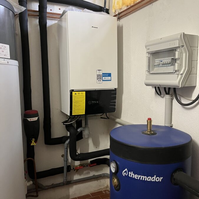 Installation d’une PAC air/eau DAIKIN haute temp&eacute;rature 70 degr&eacute;s &agrave; Soultz Colmar 0