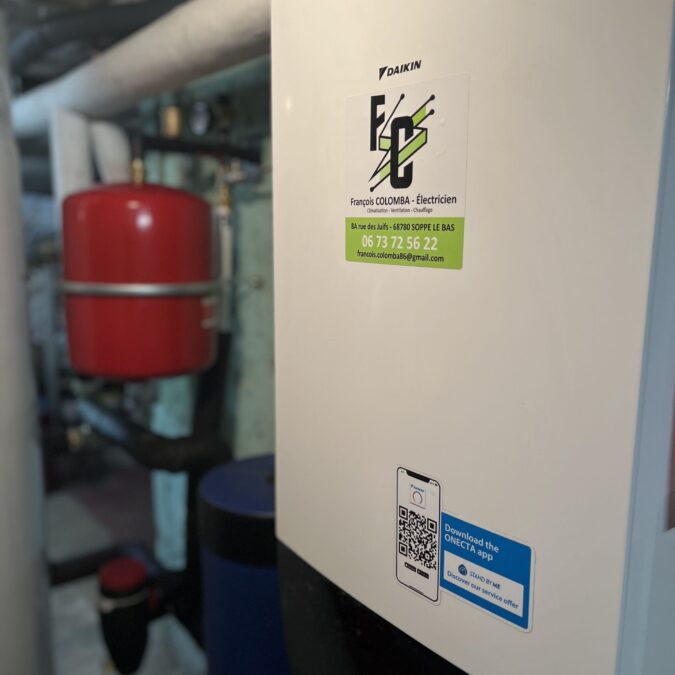 Pose d’une pompe &agrave; chaleur haute temp&eacute;rature DAIKIN ALTHERMA &agrave; Mulhouse Dornach Mulhouse 3